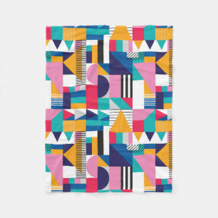 Seamless geometric pattern in modern abstract styl fleece blanket