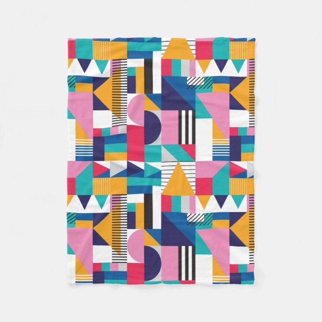 Seamless geometric pattern in modern abstract styl fleece blanket (Front)
