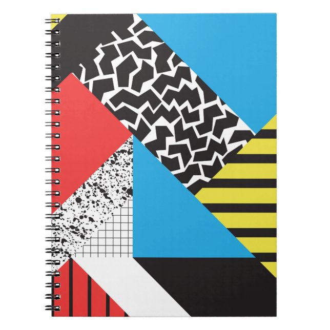 Seamless geometric pattern in modern abstract styl notebook (Front)
