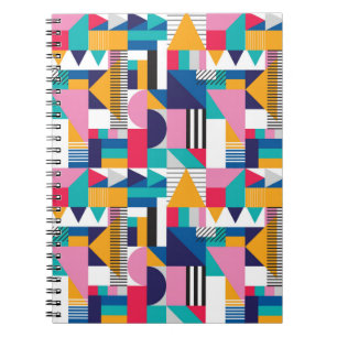 Seamless geometric pattern in modern abstract styl notebook
