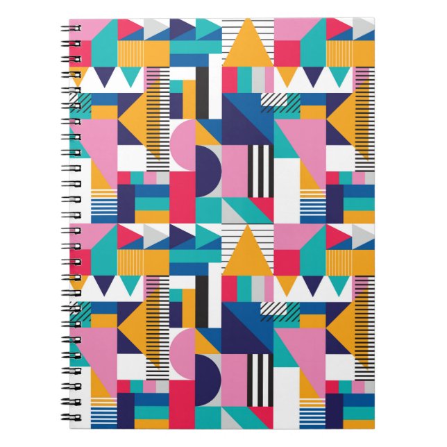 Seamless geometric pattern in modern abstract styl notebook (Front)