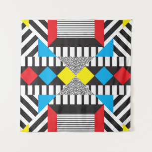 Seamless geometric pattern in modern abstract styl tapestry