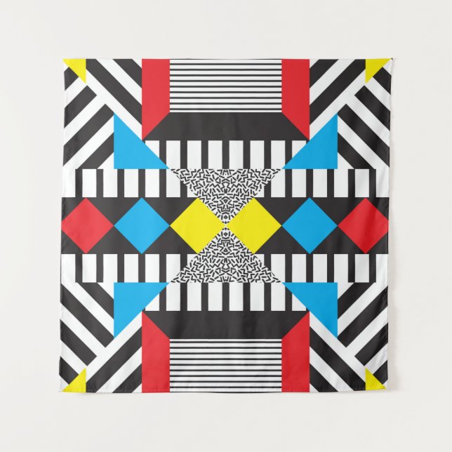 Seamless geometric pattern in modern abstract styl tapestry (Front)