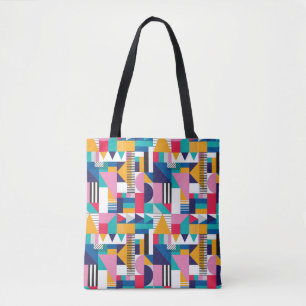 Seamless geometric pattern in modern abstract styl tote bag