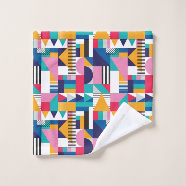 Seamless geometric pattern in modern abstract styl wash cloth (Wash Cloth)