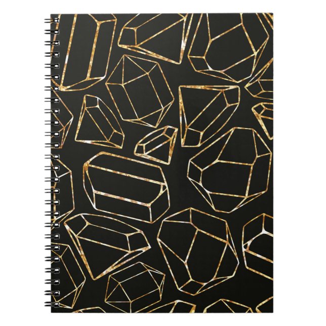 Seamless geometric pattern in retro 80s style. Pop Notebook (Front)