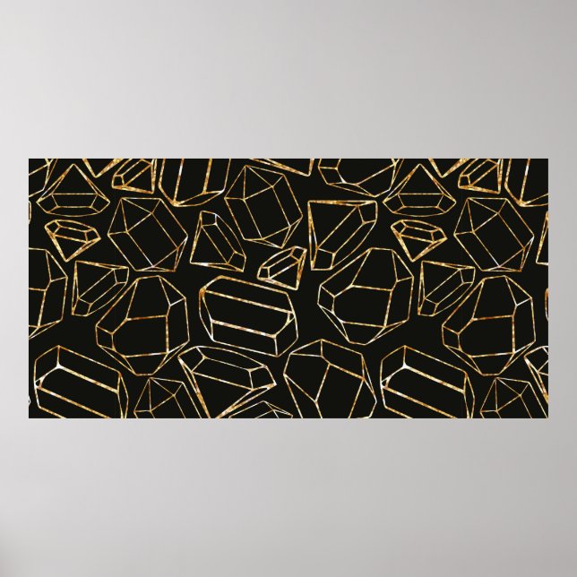 Seamless geometric pattern in retro 80s style. Pop Poster (Front)
