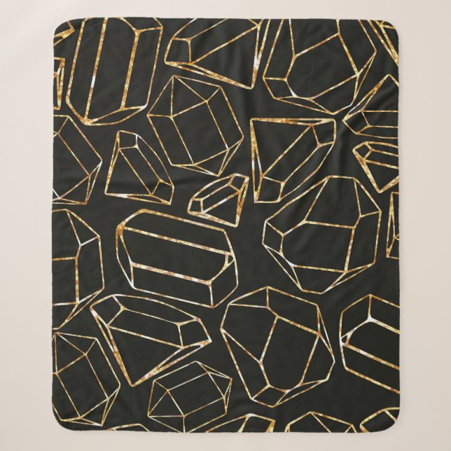 Seamless geometric pattern in retro 80s style. Pop Sherpa Blanket (Front)