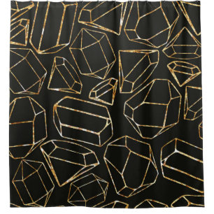 Seamless geometric pattern in retro 80s style. Pop Shower Curtain