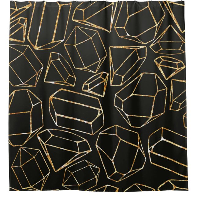 Seamless geometric pattern in retro 80s style. Pop Shower Curtain (Front)