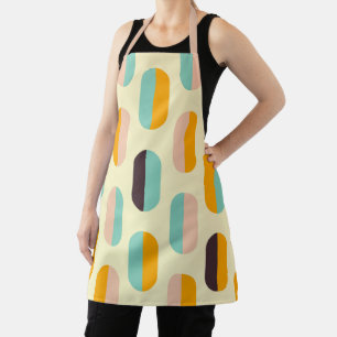 Seamless geometric pattern in retro vibes apron