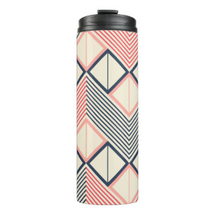 Seamless geometric pattern of horizontal zigzag in thermal tumbler