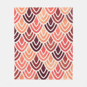Seamless geometric pattern on paper texture fleece blanket