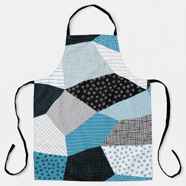 Seamless geometric pattern, patchwork tiles. Freeh Apron (Front)