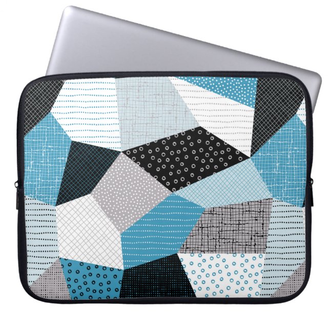Seamless geometric pattern, patchwork tiles. Freeh Laptop Sleeve (Front)