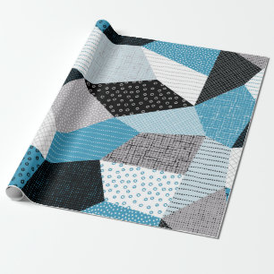 Seamless geometric pattern, patchwork tiles. Freeh Wrapping Paper