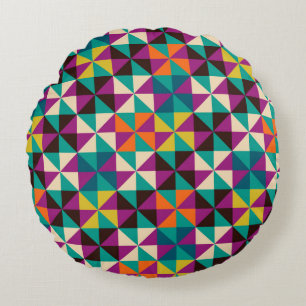 Seamless geometric pattern round cushion