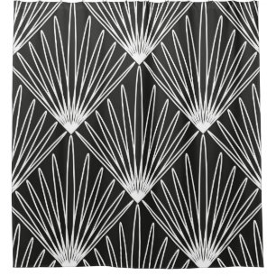 Seamless geometric pattern shower curtain