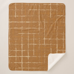 Seamless geometric pattern with abstract brush str sherpa blanket