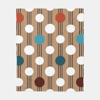 Seamless geometric pattern with circles fleece blanket