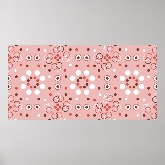 Seamless geometric pattern with circles poster (Front)