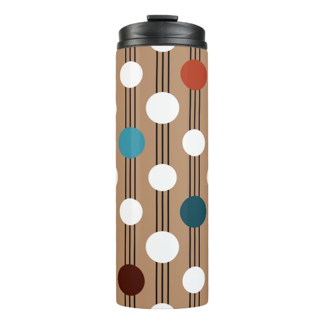 Seamless geometric pattern with circles thermal tumbler (Front)