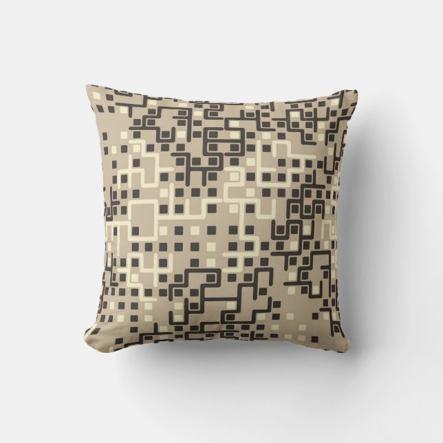 Seamless geometric pattern with colored elements,  cushion (Front)