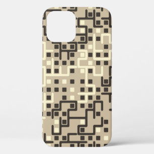 Seamless geometric pattern with coloured elements, iPhone 12 case