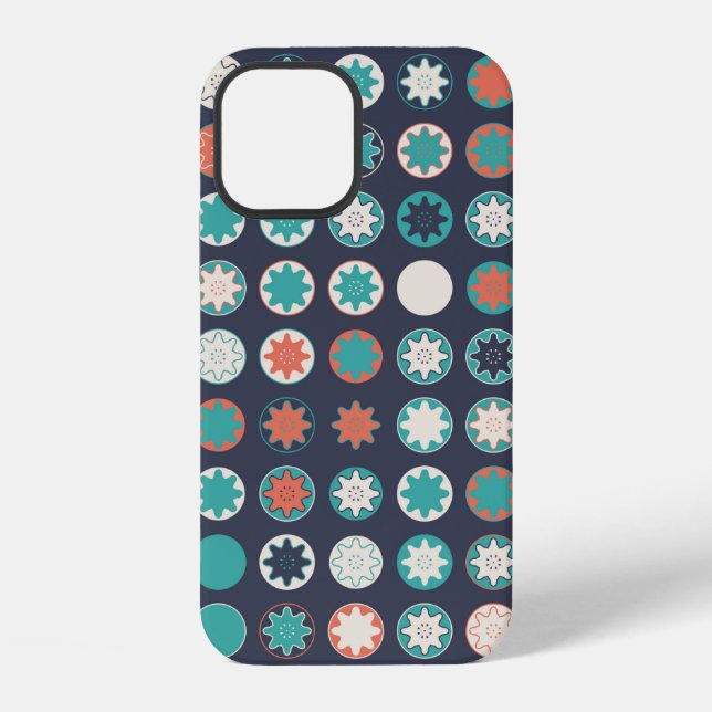 Seamless geometric pattern with coloured elements, iPhone case (Back)