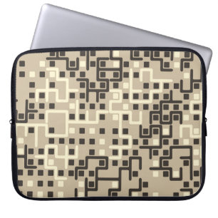 Seamless geometric pattern with coloured elements, laptop sleeve