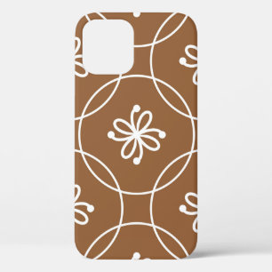 Seamless geometric pattern with flowers iPhone 12 case