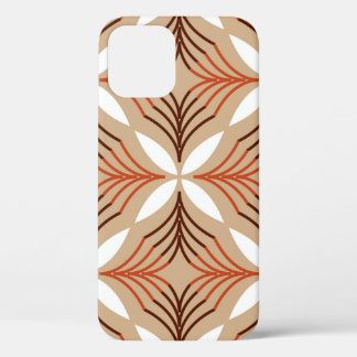 Seamless geometric pattern with flowers iPhone 12 case