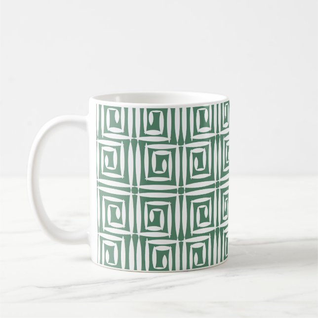 Seamless geometric pattern with polygons coffee mug (Left)