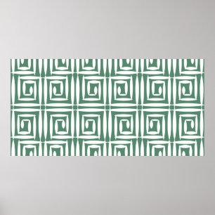 Seamless geometric pattern with polygons poster