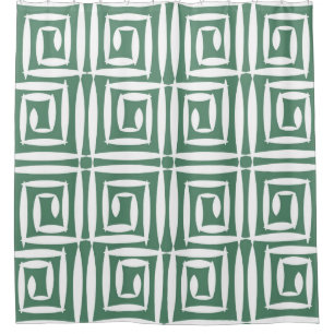 Seamless geometric pattern with polygons shower curtain