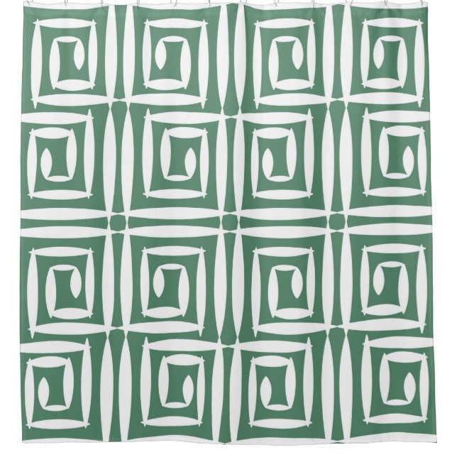 Seamless geometric pattern with polygons shower curtain (Front)