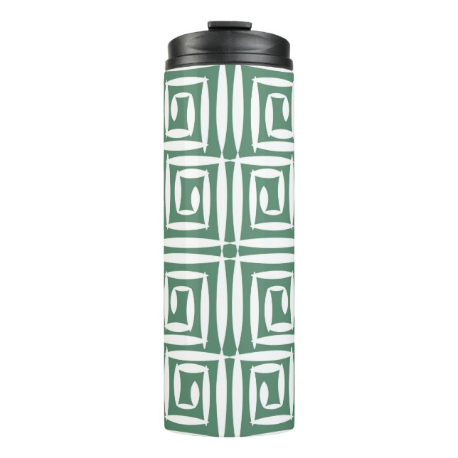 Seamless geometric pattern with polygons thermal tumbler (Front)