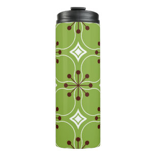 Seamless geometric pattern with rhombuses thermal tumbler