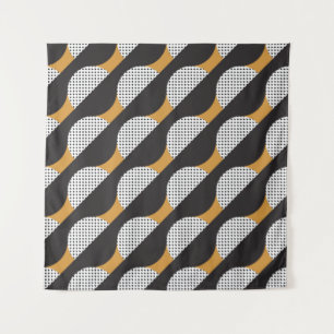 Seamless geometric pattern with semicircles tapestry