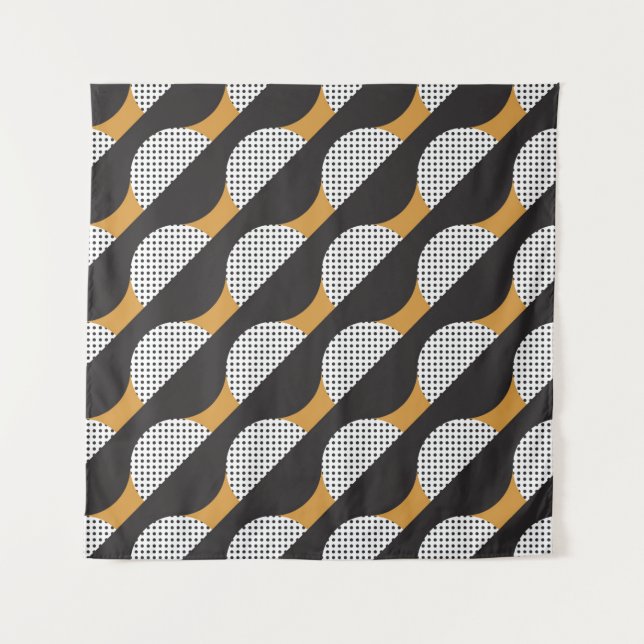 Seamless geometric pattern with semicircles tapestry (Front)