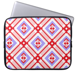 Seamless geometric pattern with squares laptop sleeve