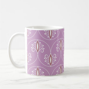 Seamless geometric pattern with swirls. art. coffee mug