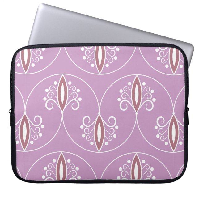 Seamless geometric pattern with swirls. art.  laptop sleeve (Front)