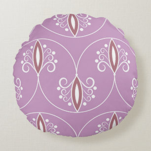 Seamless geometric pattern with swirls. art.  round cushion