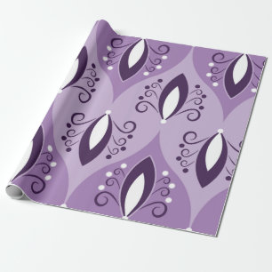 Seamless geometric pattern with swirls wrapping paper