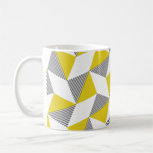 Seamless geometric pattern with triangles, rhombu coffee mug