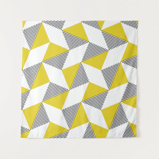Seamless geometric pattern with triangles,  rhombu tapestry (Front)