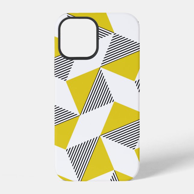 Seamless geometric pattern with triangles,rhombus  iPhone case (Back)