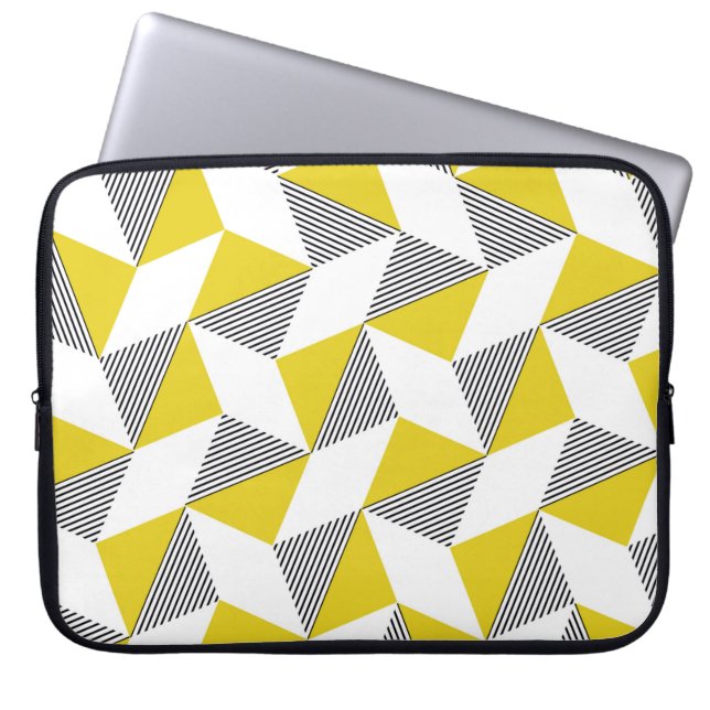 Seamless geometric pattern with triangles,rhombus  laptop sleeve (Front)