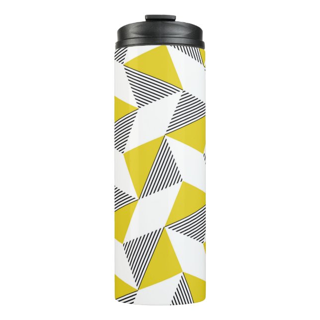 Seamless geometric pattern with triangles,rhombus  thermal tumbler (Front)